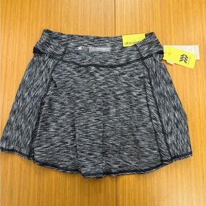 All in Motion Girls Youth XL 14/16 Black Gray Knit Skort Inner Shorts